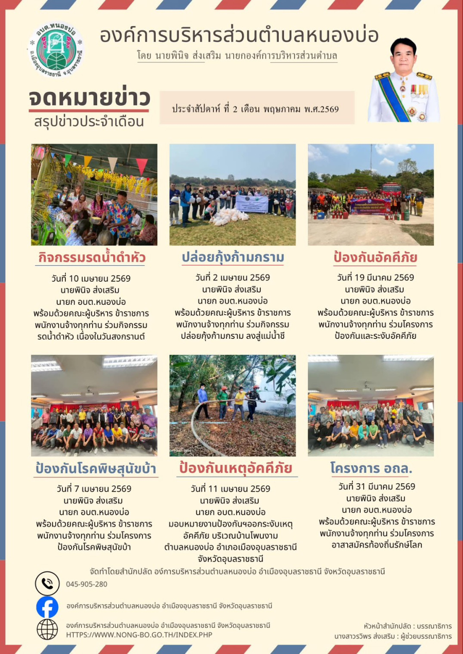 ประชาสัมพันธ์ จดหมายข่าว